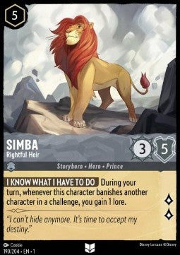 Simba - Rightful Heir⁣ - The First Chapter⁣ (Uncommon)⁣ [190]